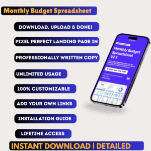 Monthly Budget Spreadsheet Monthly Budget Template