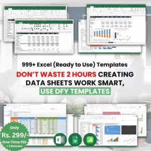 Use 999+ (Done-for-You) Excel Templates Now